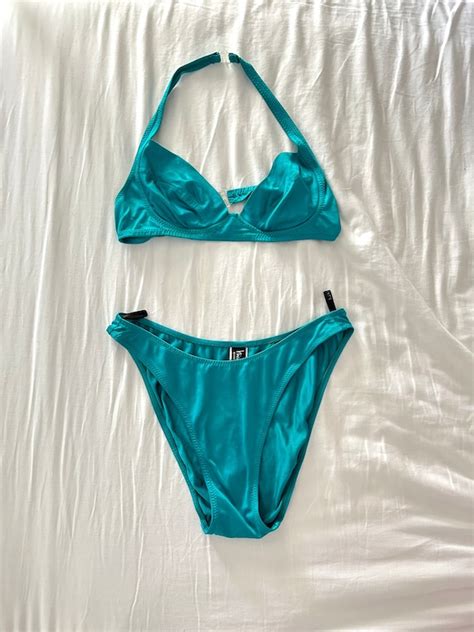 bikini burberry ebay|burberry turquoise lindy swimsuit.